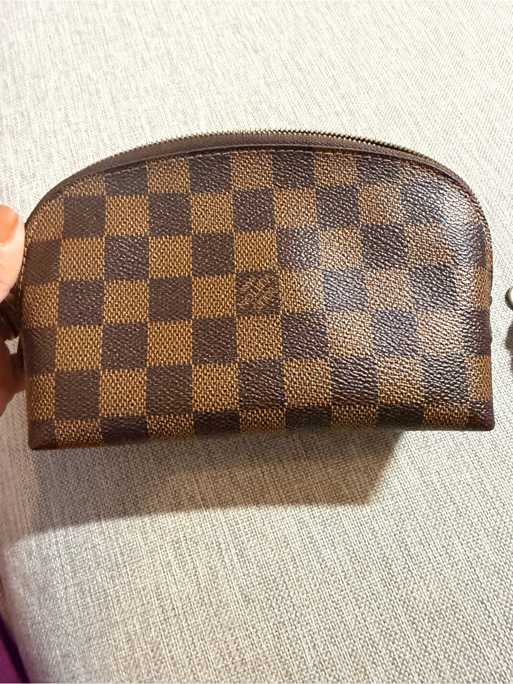 Louis Vuitton Red Leather Interior Zip Pouch